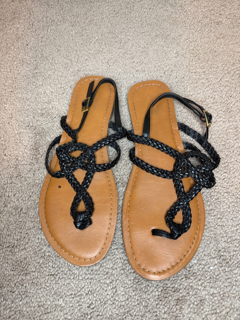 Universal Threads Black Strappy Sandals
